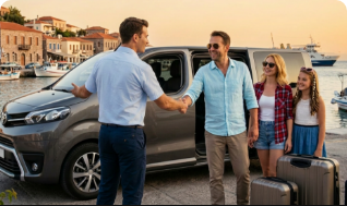 Airport and port transfers in Lesvos — private pickup